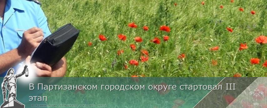В Партизанском городском округе стартовал III этап  | Администрация муниципального округа город Партизанск Приморского края Официальный сайт