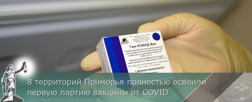 8 территорий Приморья полностью освоили первую партию вакцины от COVID | Администрация муниципального округа город Партизанск Приморского края Официальный сайт
